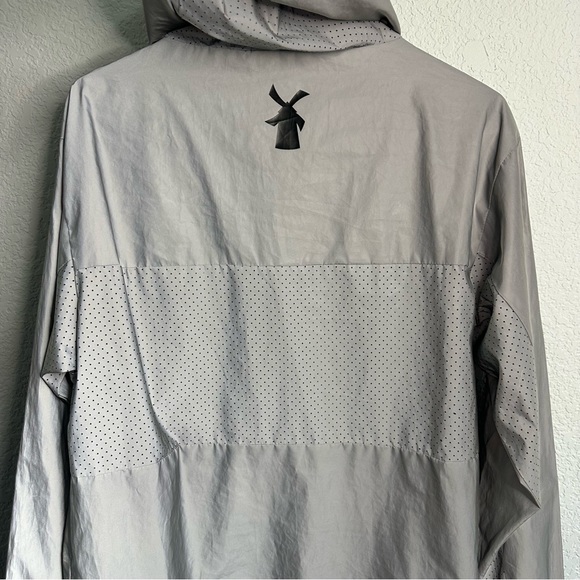 Dutch Bros SALE Unisex Grey/Silver Reflective Windbreaker XS+SMALL Rain Jacket - Picture 9 of 12